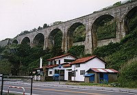 戸井線コンクリートアーチ橋の写真