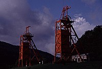 旧三菱鉱業株式会社美唄砿業所立坑上風坑・下風坑の写真